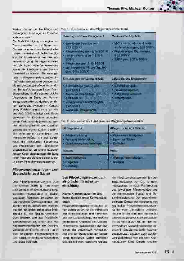 Vorschauseite 3: Kompetenzzentren Innovationsstrategie für die Langzeitpfiege