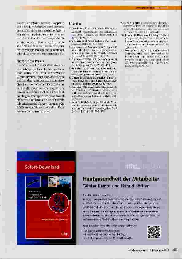 Vorschauseite 4: Erstdiagnose einer Livedovaskulopathie nach 40 Jahren und erfolgreiche Therapie mit niedermolekularem Heparin
