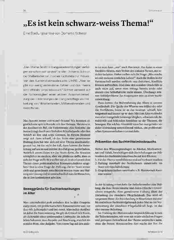 Vorschauseite 1: Es ist kein schwarz-weiss Thema!