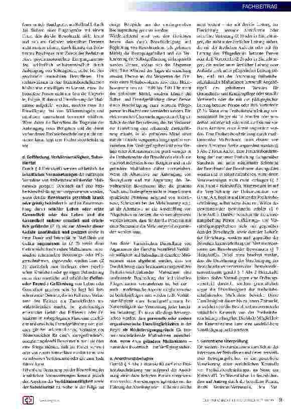 Vorschauseite 2: Freiheitsbeschränkungen in der Gesund-heitsund Krankenpflege - eine Bestandsaufnahme aus rechtlicher Sicht