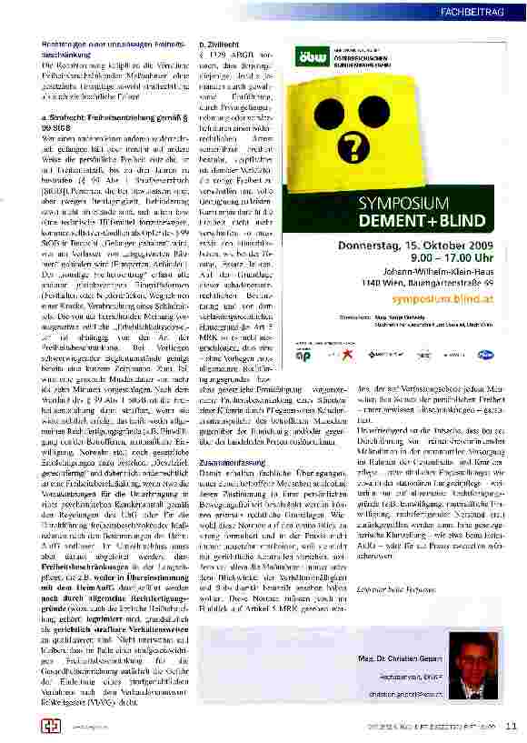 Vorschauseite 4: Freiheitsbeschränkungen in der Gesund-heitsund Krankenpflege - eine Bestandsaufnahme aus rechtlicher Sicht