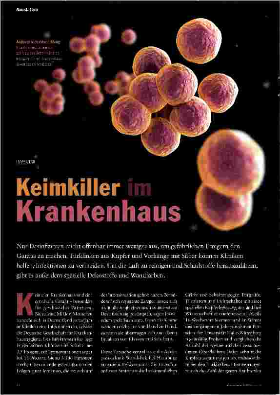 Vorschauseite 1: Keimkiller im Krankenhaus