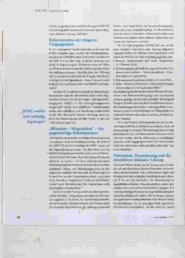 Vorschauseite 3: Work in progress: Reform der Kinderund Jugendhilfe