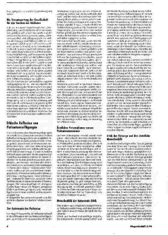 Vorschauseite 3: Patientenverfügungen - ein Beitrag zur Gestaltung der letzten Lebensphase? Eine Auseinandersetzung mit ethischen Aspekten der Patientenautonomie