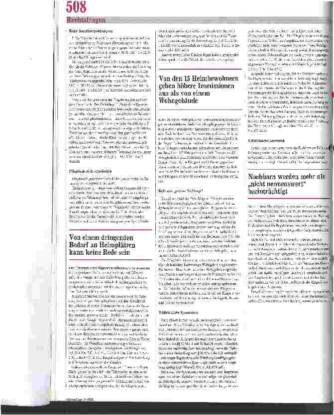 Vorschauseite 2: Das Pflegeheim dient nicht ausschließlich dem Wohnen, stellt also kein Wohngebäude dar