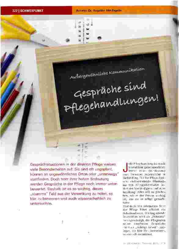 Vorschauseite 1: Gespräche sind Pflegehandlungen!