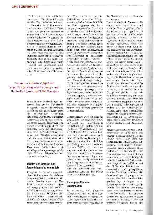 Vorschauseite 3: Gespräche sind Pflegehandlungen!