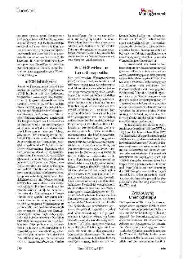 Vorschauseite 3: Praxisadaptierte medikamentöse Tumortherapie und Wundheilung