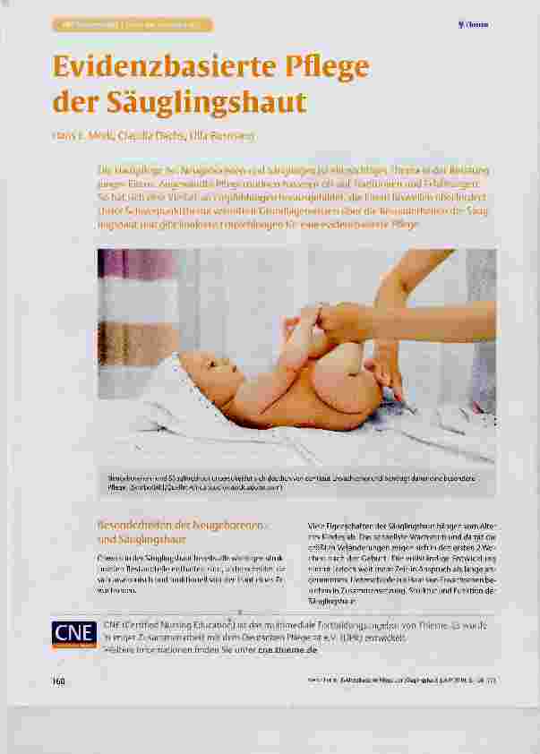 Vorschauseite 1: Evidenzbasierte Pflege der Säuglingshaut