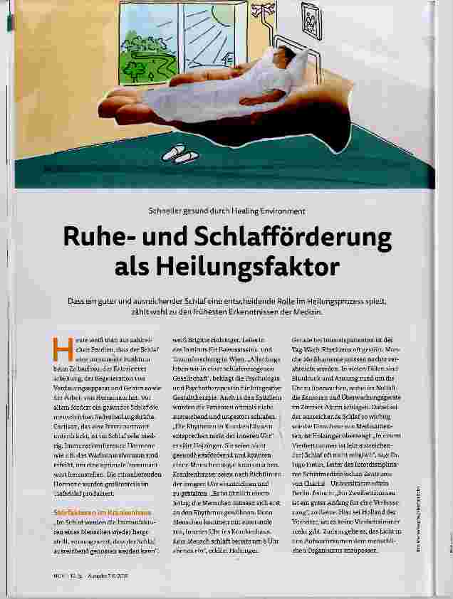 Vorschauseite 1: Ruheund Schlafförderung als Heilungsfaktor