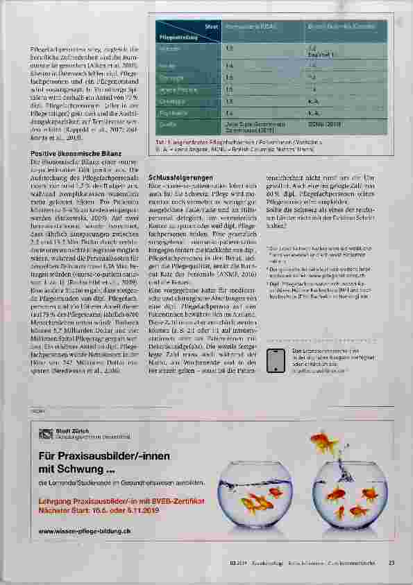Vorschauseite 4: Genügend Pflegefachpersonen retten Leben und sparen Millionen
