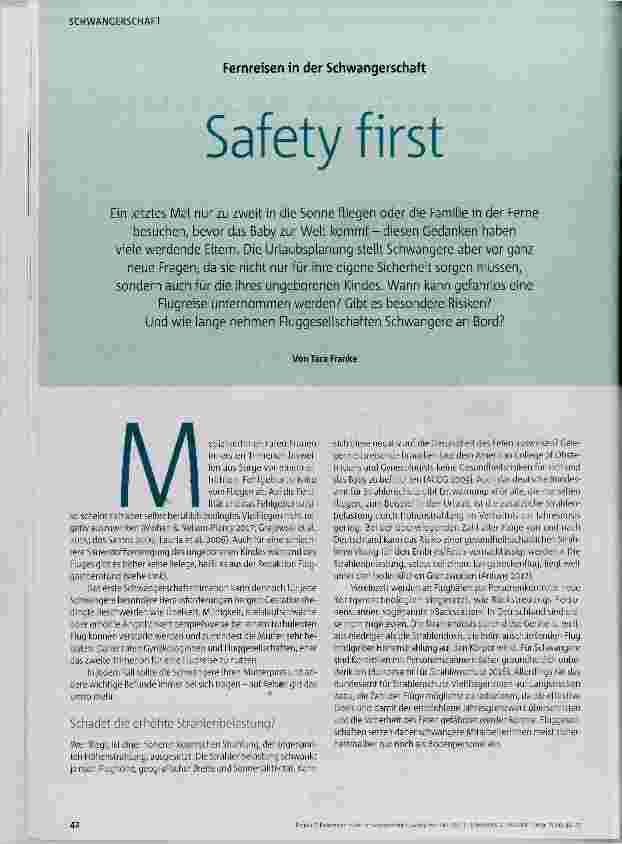 Vorschauseite 1: Safety first