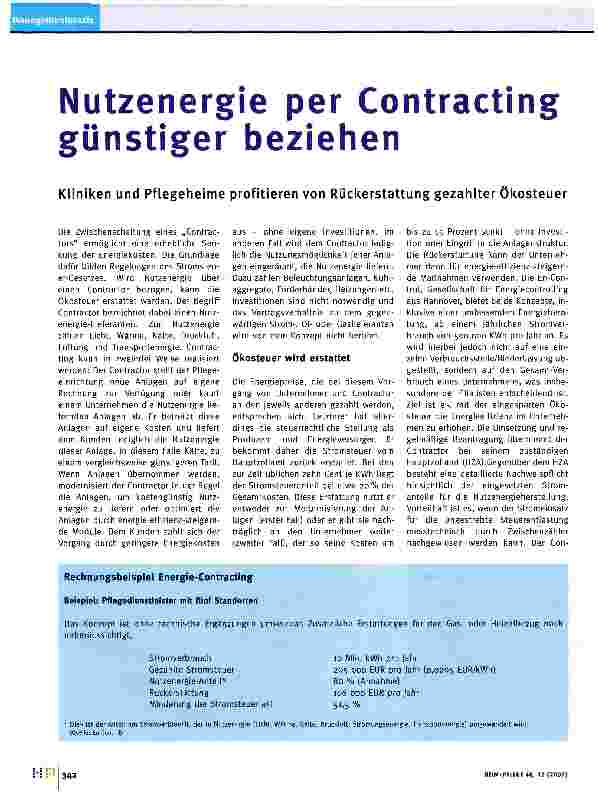 Vorschauseite 1: Nutzenergie per Contracting günstiger beziehen