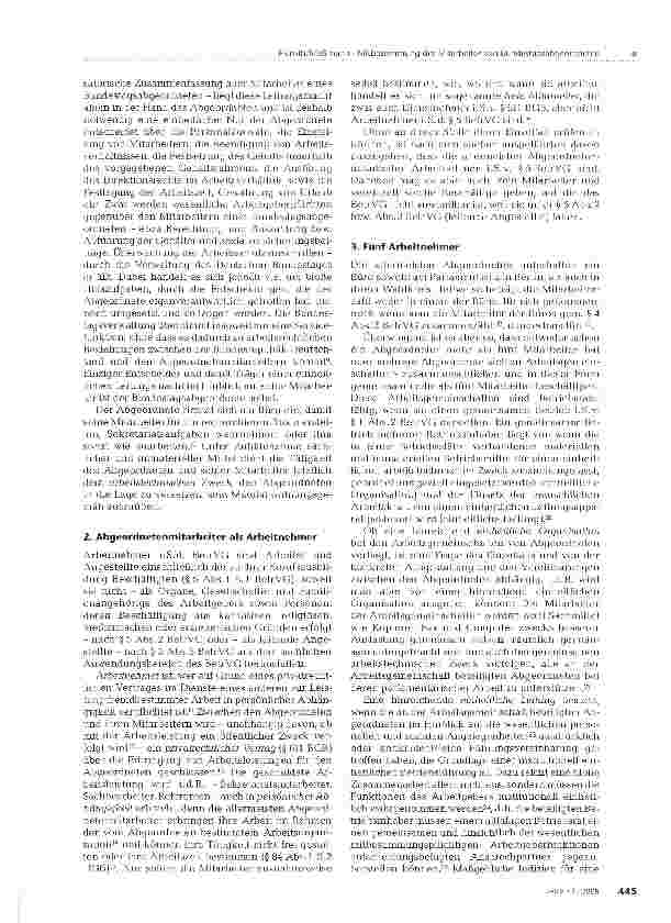 Vorschauseite 2: Betriebsverfassungsoder personalvertretungs-rechtliche Mitbestimmung der Mitarbeiter von Bundestagsabgeordneten?