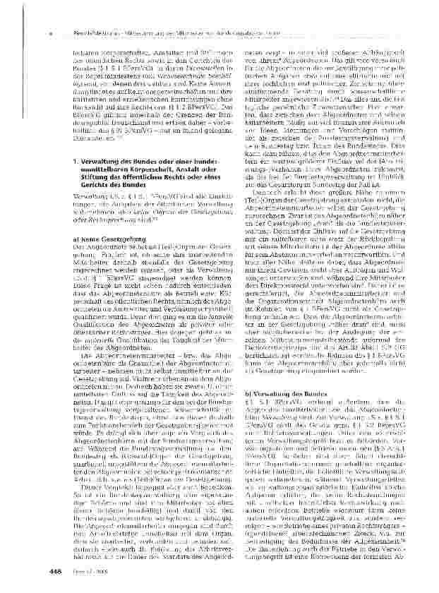 Vorschauseite 5: Betriebsverfassungsoder personalvertretungs-rechtliche Mitbestimmung der Mitarbeiter von Bundestagsabgeordneten?