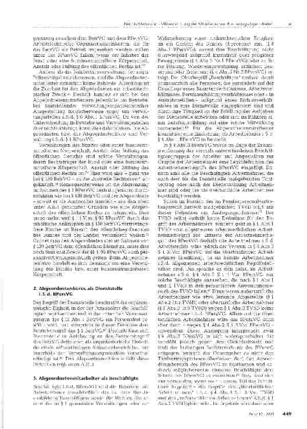 Vorschauseite 6: Betriebsverfassungsoder personalvertretungs-rechtliche Mitbestimmung der Mitarbeiter von Bundestagsabgeordneten?