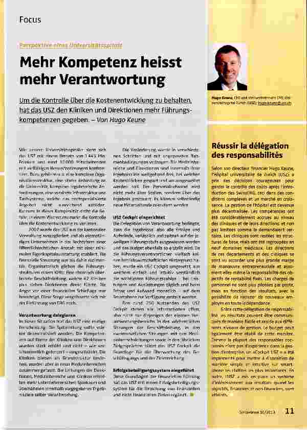 Vorschauseite 1: Mehr Kompetenz heisst mehr Verantwortung