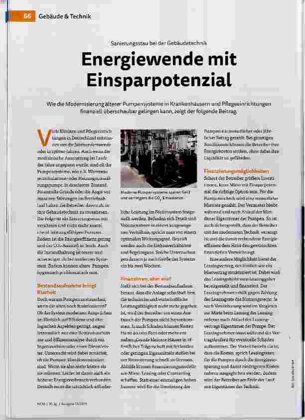 Vorschauseite 1: Energiewende mit Einsparpotenzial
