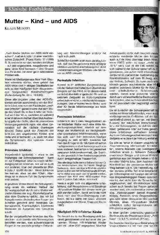 Vorschauseite 1: Klinische Fortbildung: Mutter - Kind - und AIDS