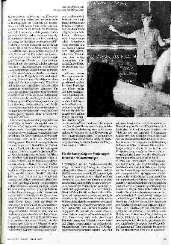Vorschauseite 2: Pflegewissenschaft und -forschung in Deutschland