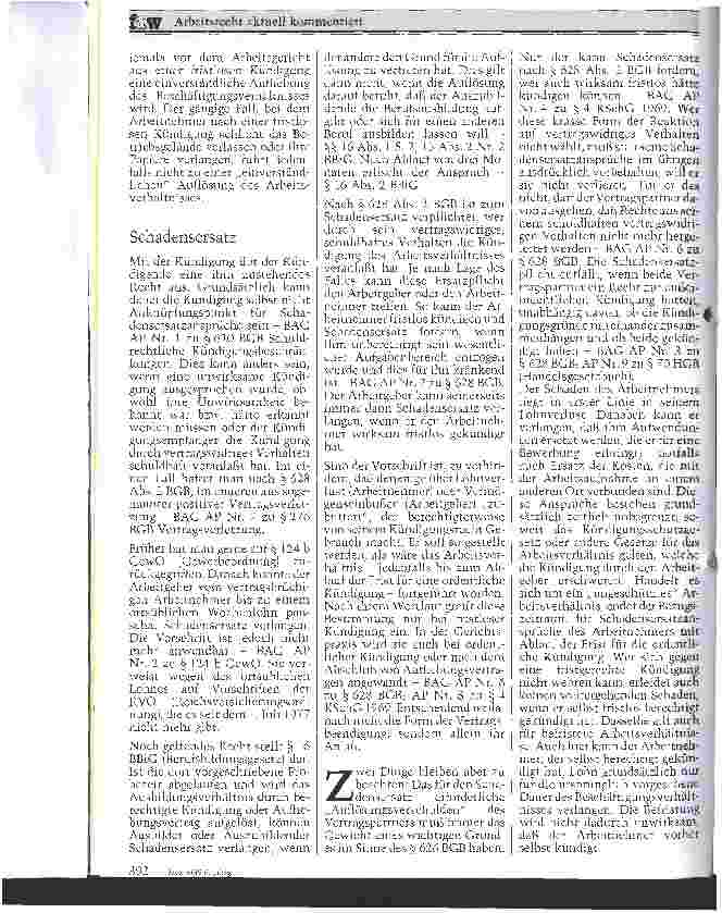 Vorschauseite 2: Arbeitsrecht aktuell kommentiert Die außerordentliche Kündigung V