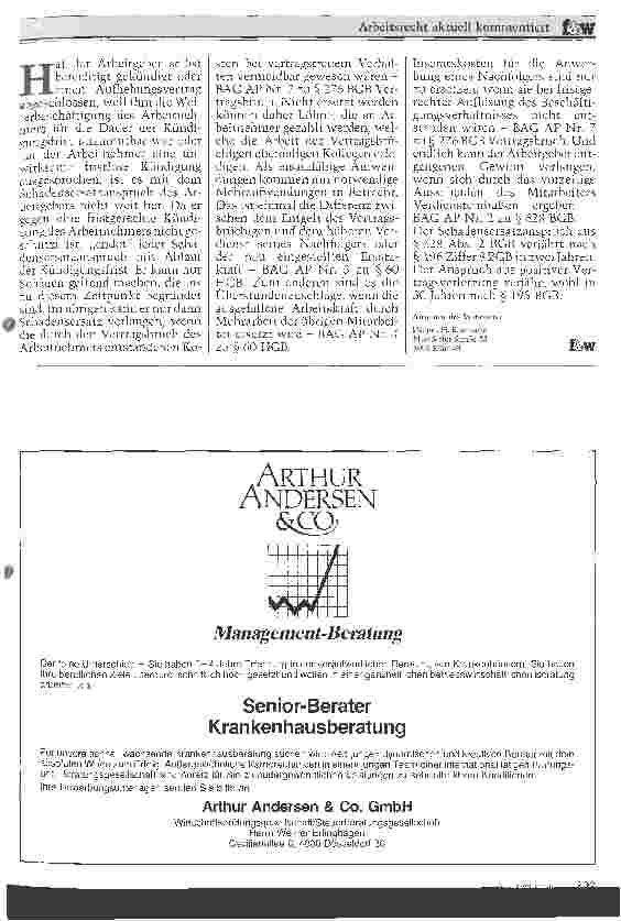 Vorschauseite 3: Arbeitsrecht aktuell kommentiert Die außerordentliche Kündigung V