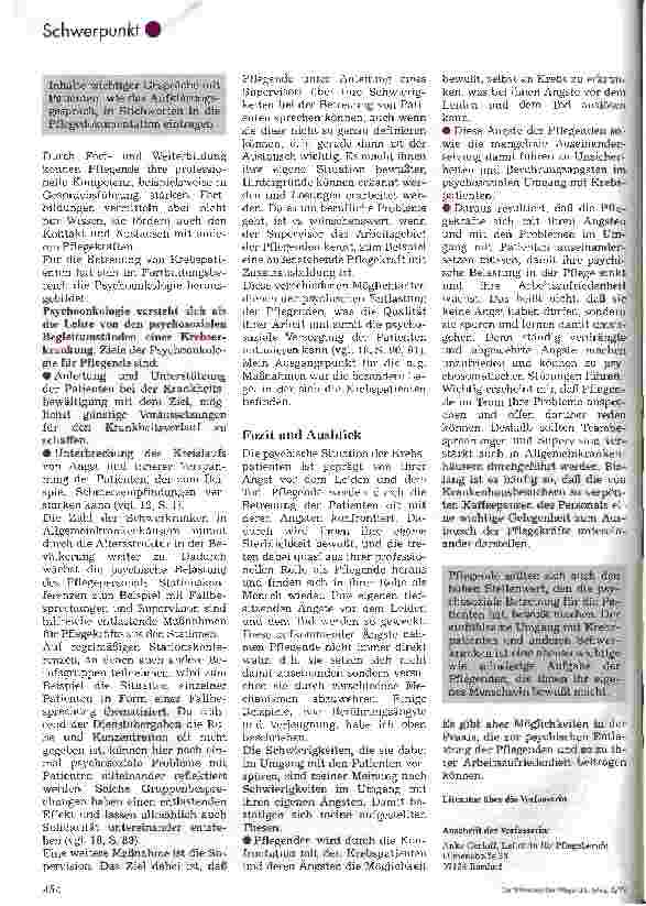 Vorschauseite 5: Psychische Belastungen bei der Pflege von Krebspatienten Wenn sich das Leiden überträgt...