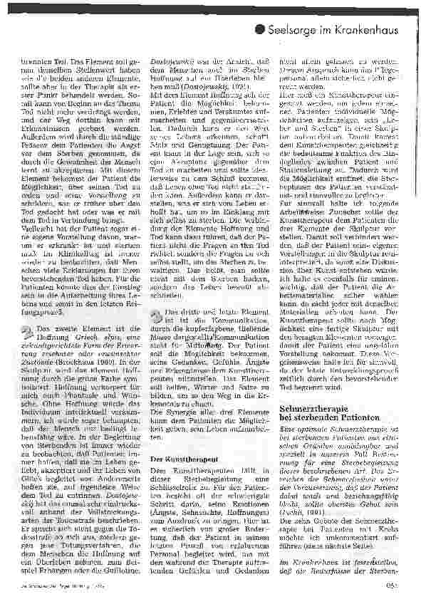 Vorschauseite 2: Skulpturell Kunst in der Sterbebegleitung