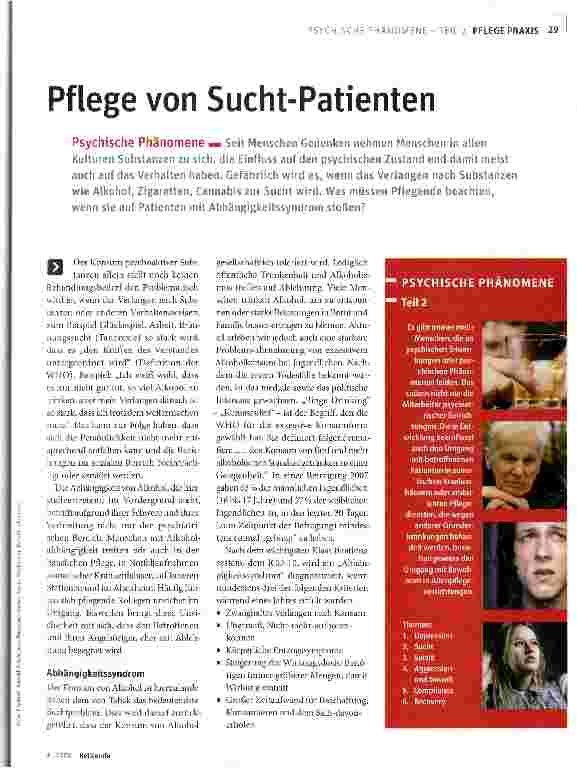 Vorschauseite 1: Pflege von Sucht-Patienten