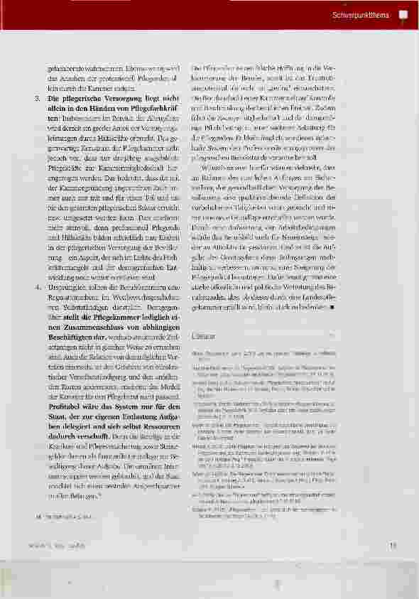 Vorschauseite 6: Die Pflegekammer lästiges Übel oder Professionalisierung der Pflege?