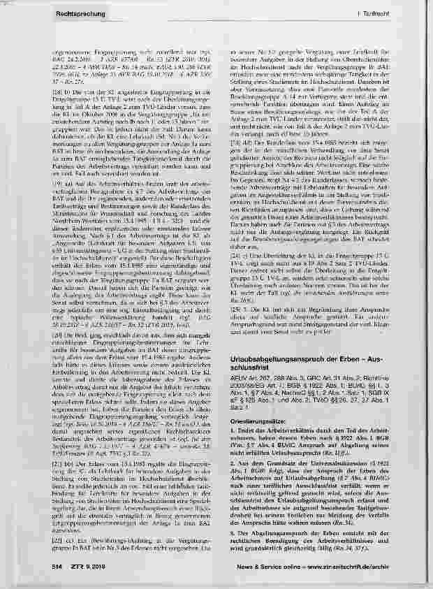 Vorschauseite 3: Überleitung einer Lehrkraft für besondere Aufgaben in der Stellung einer Studienrätin im Hochschuldienst in den TV-L - Einordnung als wissenschaftliche Mitarbeiterin?