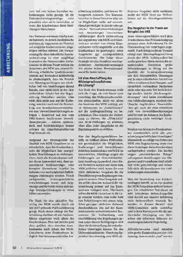 Vorschauseite 2: Prüfungen von Krankenhausabrechnungen unter Ausschluss der Krankenhäuser?