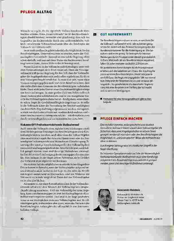 Vorschauseite 3: Gut vorgesorgt gut betreut