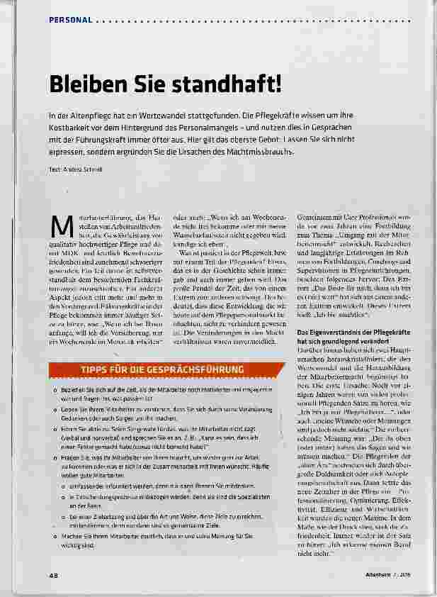Vorschauseite 1: Bleiben Sie standhaft!