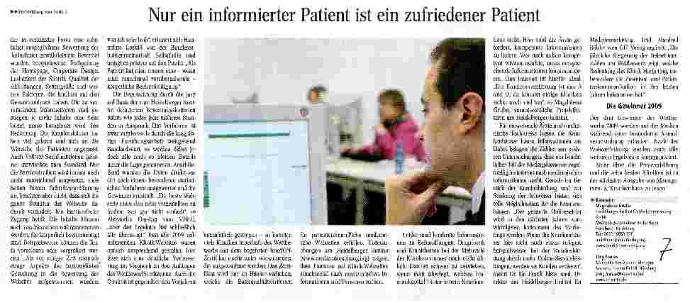 Vorschauseite 2: ein informierter Patient ist ein zufriedener Patient