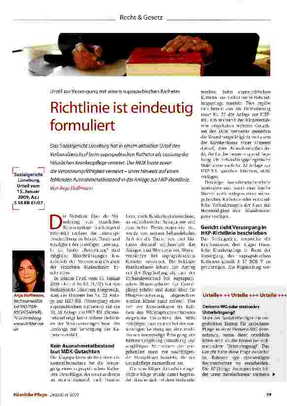 Vorschauseite 1: Richtlinie ist eindeutig formuliert