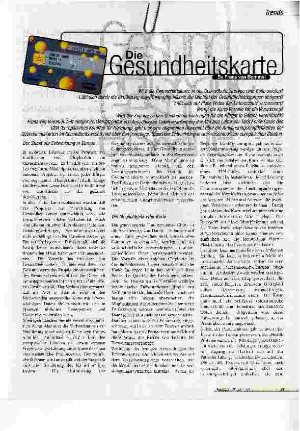 Vorschauseite 1: Die Gesundheitskarte