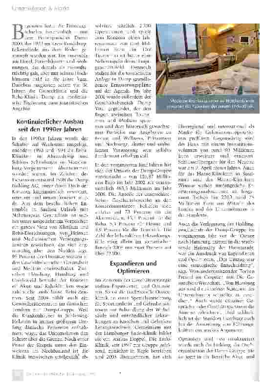 Vorschauseite 2: Vom Ferienparadies zum Gesundheitskonzern