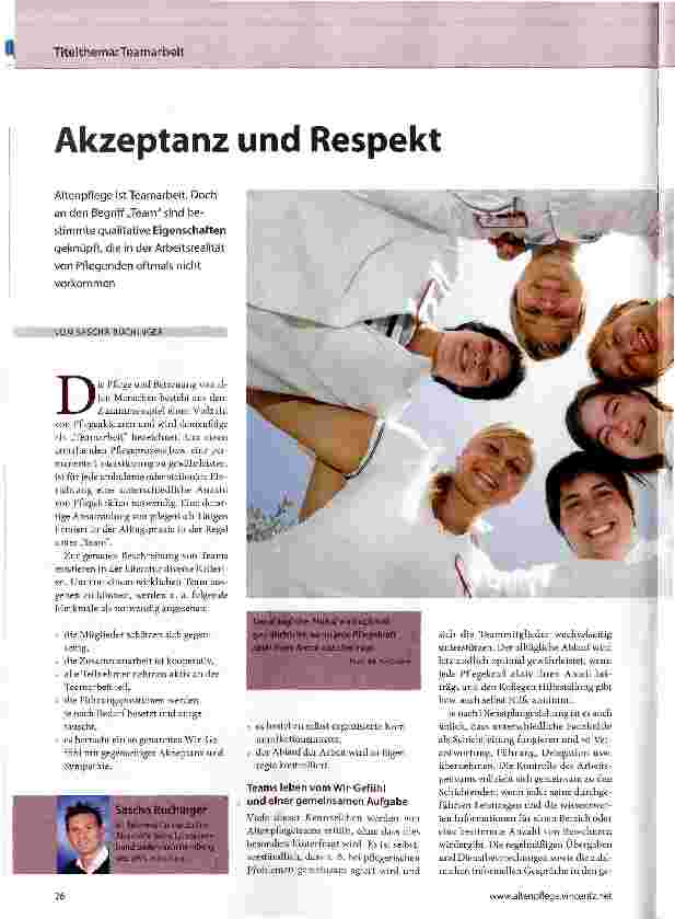 Vorschauseite 1: Akzeptanz und Respekt