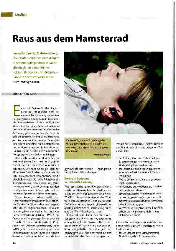 Vorschauseite 1: Raus aus dem Hamsterrad