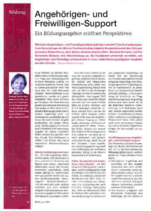 Vorschauseite 1: Angehörigenund Freiwilligen-Support