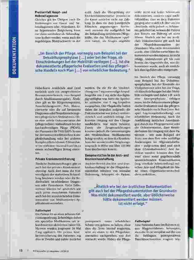 Vorschauseite 2: Pflegedokumentation haftungssicher gestalten