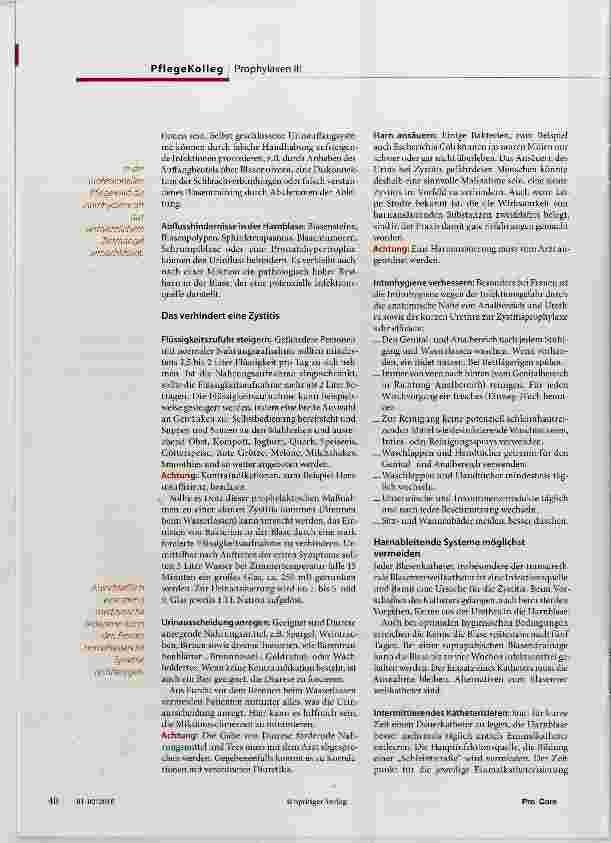 Vorschauseite 2: Zystitis: Symptome kennen und prophylaktisch handeln