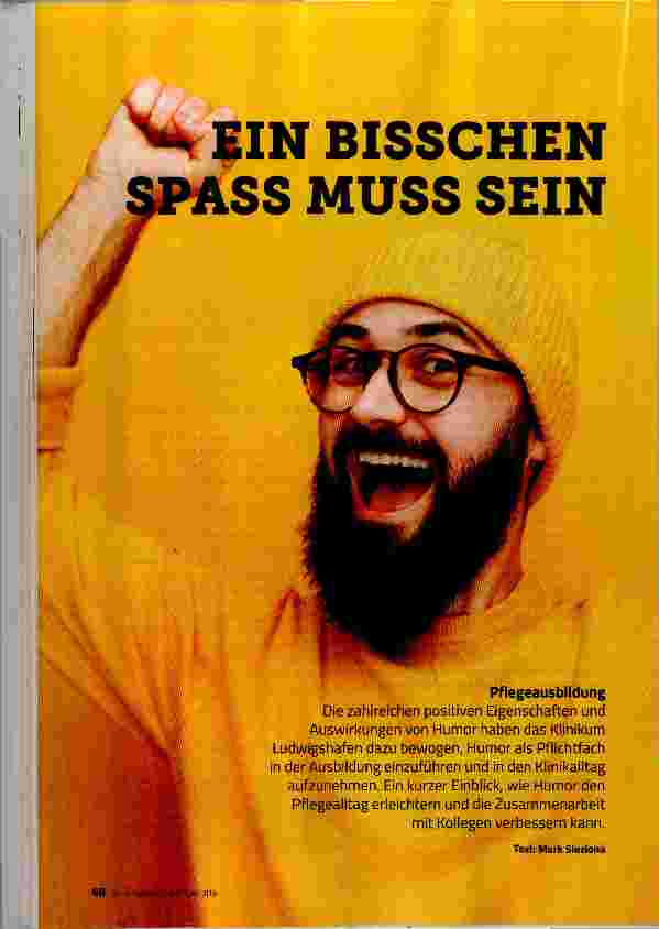 Vorschauseite 1: EIN BISSCHWN SPASS MUSS SEIN