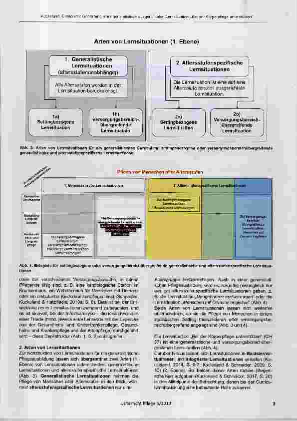 Vorschauseite 2: Curriculare Gestaltung einer generalistisch ausgerichteten Lernsituation: „Bei der Körperpflege unterstützen“