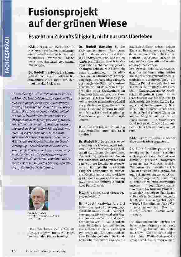 Vorschauseite 1: Fusionsprojekt auf der grünen Wiese