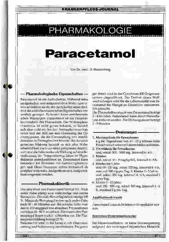 Vorschauseite 1: Paracetamol