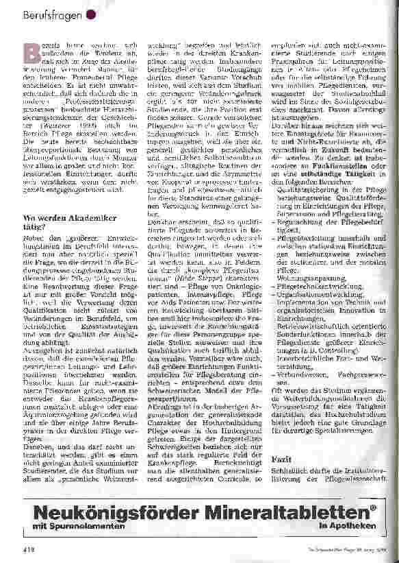 Vorschauseite 3: Die Akademisierung der Pflege
