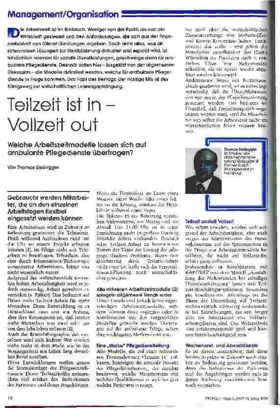 Vorschauseite 1: Teilzeit ist in - Vollzeit ist out