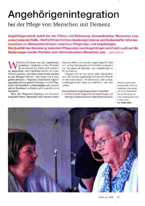 Vorschauseite 1: Angehörigenintegration